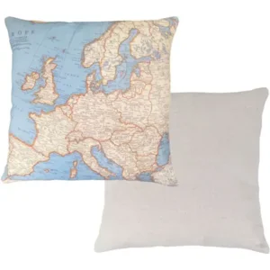 Kussen met vintage kaart van Europa