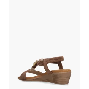 Ella Cruz Zyenna Taupe Damessandalen