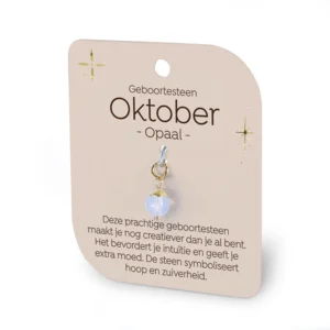 Gouden Charm - Geboortesteen - Oktober
