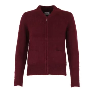She goes Lala Gilet: Marianne, Aubergine, met rits ( SHE.41 )
