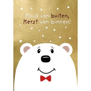 Kaarten - Kerst - Koud van buiten, kerst van binnen - 4x4st. - MB.2002