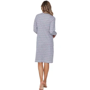 Pastunette dames nachthemd: Blauw, 100% katoen ( PAS.133 )