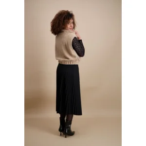 Signe Nature bodywarmer: Beige, warme fitting ( Signe.1424 )