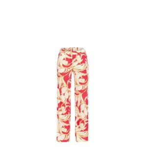 Ringella Bloomy Pyjama dames: Rood, korte mouw + lange broek ( RIN.558 )
