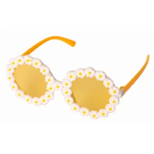 Hippie Bril met Bloemen – Rond Model – Festival & Themafeest