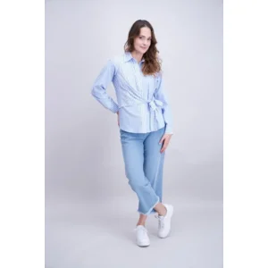 Signe Nature Bloes: Gestreept, blauw / wit ( Signe.1360 )