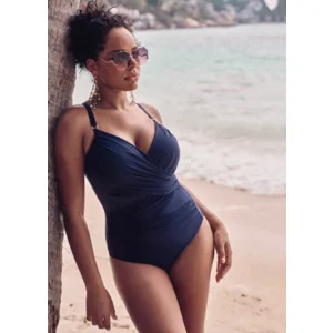 Anita Badpak: effen donker blauw, voorgevormd met beugel, Shaper ( ANI.404 )