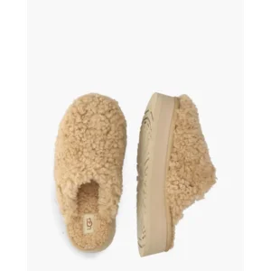 UGG Maxi Curly Platform Slipper Sand Damespantoffels
