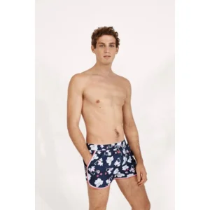 Ysabel Mora Flowers losse herenzwemshort in print