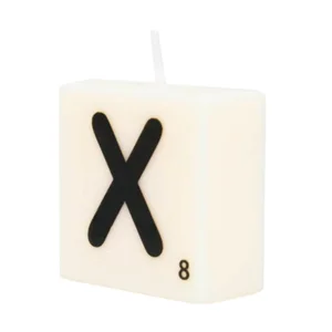 Cijfer- / letterkaarsje - Scrabble - X