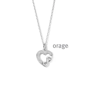 Orage ketting met hartje AS337