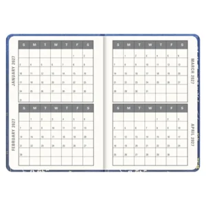 Agenda - 2027 - Compact - 16 maanden - Vergulde tak - 12,7x17,8cm