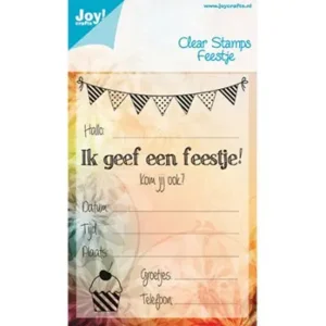 Clearstamp joy Kinderfeestje