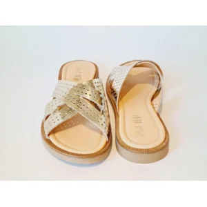 Ocra Slipper 205 Zilver metallic 36