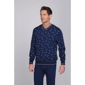 Pastunette Heren Pyjama: Blauw, Vliegtuigen ( PAS.202 )