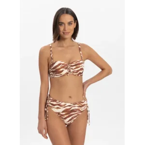 Cyell True Zebra voorgevormde bikini in bruin en ivoor
