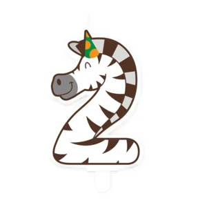 Taartkaarsje - 2 - Zebra