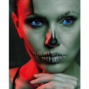 UV Blauwe Kleurlenzen – Weeklenzen Zonder Sterkte – Voor Vampiers, Geesten & IJzige Blikken – Halloween Special