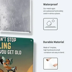 Wanddecoratie Poster Bord Fietser Renner Tin