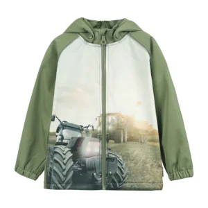 Minymo Jongens Softshell Jas Tractor Groen (Deep Lichen Green)