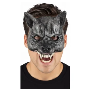 Halfmasker - Zwarte wolf