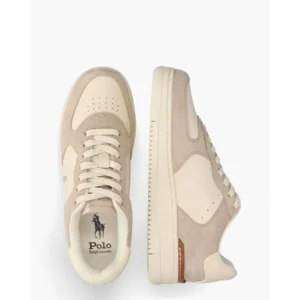 Polo Ralph Lauren Masters Court Wit/Beige Herensneakers