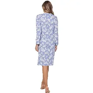 Pastunette dames nachthemd: Blauw, katoen, 105cm ( PAS.141 )