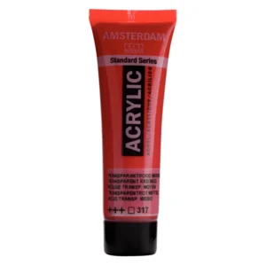 Acrylverf - 317 - Transparant rood middel - Amsterdam - 20ml