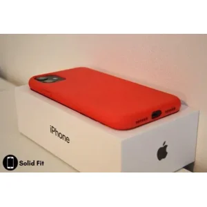 iPhone case/hoesje silicone  + 1x screenprotector glas Rood iPhone XR
