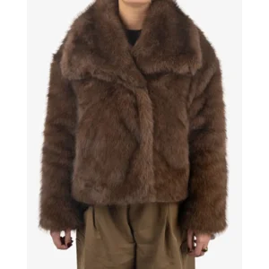 Pinned By K Fuzzy Coat Donkerbruin Damesjack