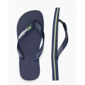 Havaianas Brasil Logo Donkerblauw Herenslippers