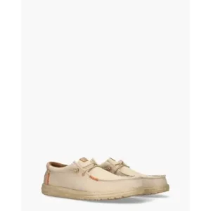 Hey Dude Wally Coastline Jute Beige Heren Veterschoenen