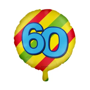 Folieballon - 60 jaar - 46cm - Zonder vulling