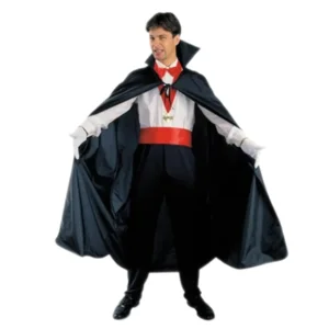 Dracula - Cape - Met opstaande kraag - Zwart - M/L