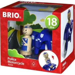 BRIO - Houten speelgoed - Politie motor - 30336