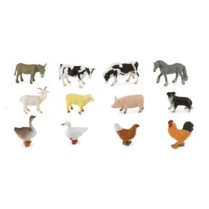 Speelfiguren - Mini - Boerderijdieren - 2 tot 7cm - 12st. - 3+