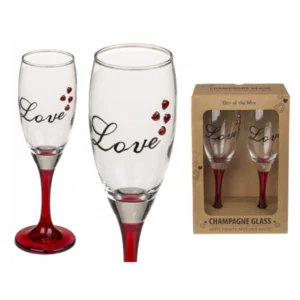 Champagneglazen - Love - 2st. - In doos