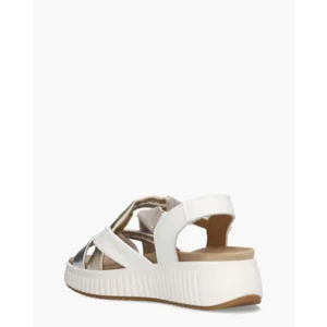 Cypres Zonia Wit/Metallic Damessandalen