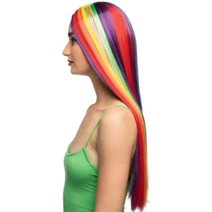 Regenboogpruik met Lange Lokken – Dé Eyecatcher voor Carnaval, Festival of Pride