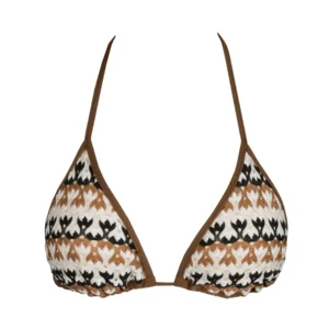 Sarda Biles traingel bikini in bruin, ivoor en zwart