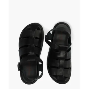The Sandals Factory M8097 Zwart Herensandalen