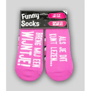 Sokken - Als je dit kunt lezen breng mij een wijntje - Funny socks