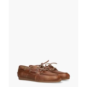 Posa Boat Loafer Cognac Dames Veterschoenen
