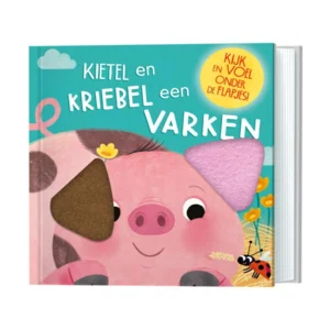 Boek - Voelboek met flapjes - Kietel & kriebel een varken