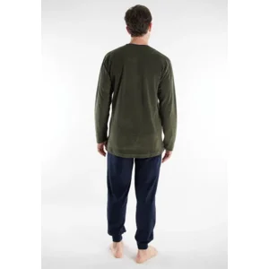 Tom Tailor pyjama heren: Groen, Terry badstof ( TOM.43 )