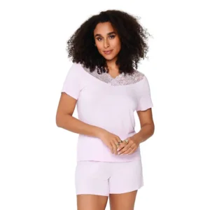 Lingadore Paradise Pink pyjama in lichtroze