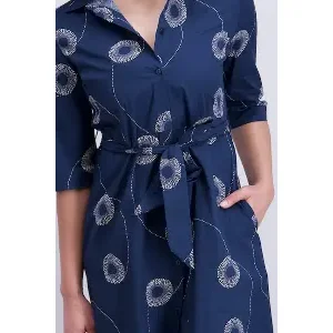 Signe Nature Kleed: blauw / wit, hemdskleed ( Signe.1361 )