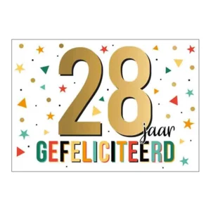 Kaart - Goud waard - 28 jaar - GWA19