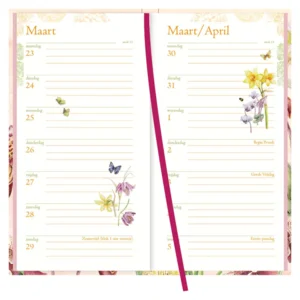Lady agenda - 2026 - Janneke Brinkman - Orchidee - 9x17cm
