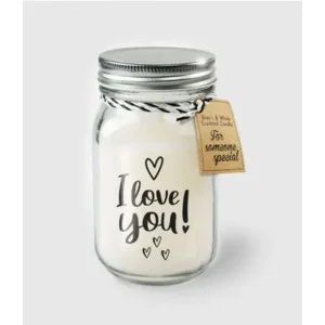 Kaars in bokaal - I love you